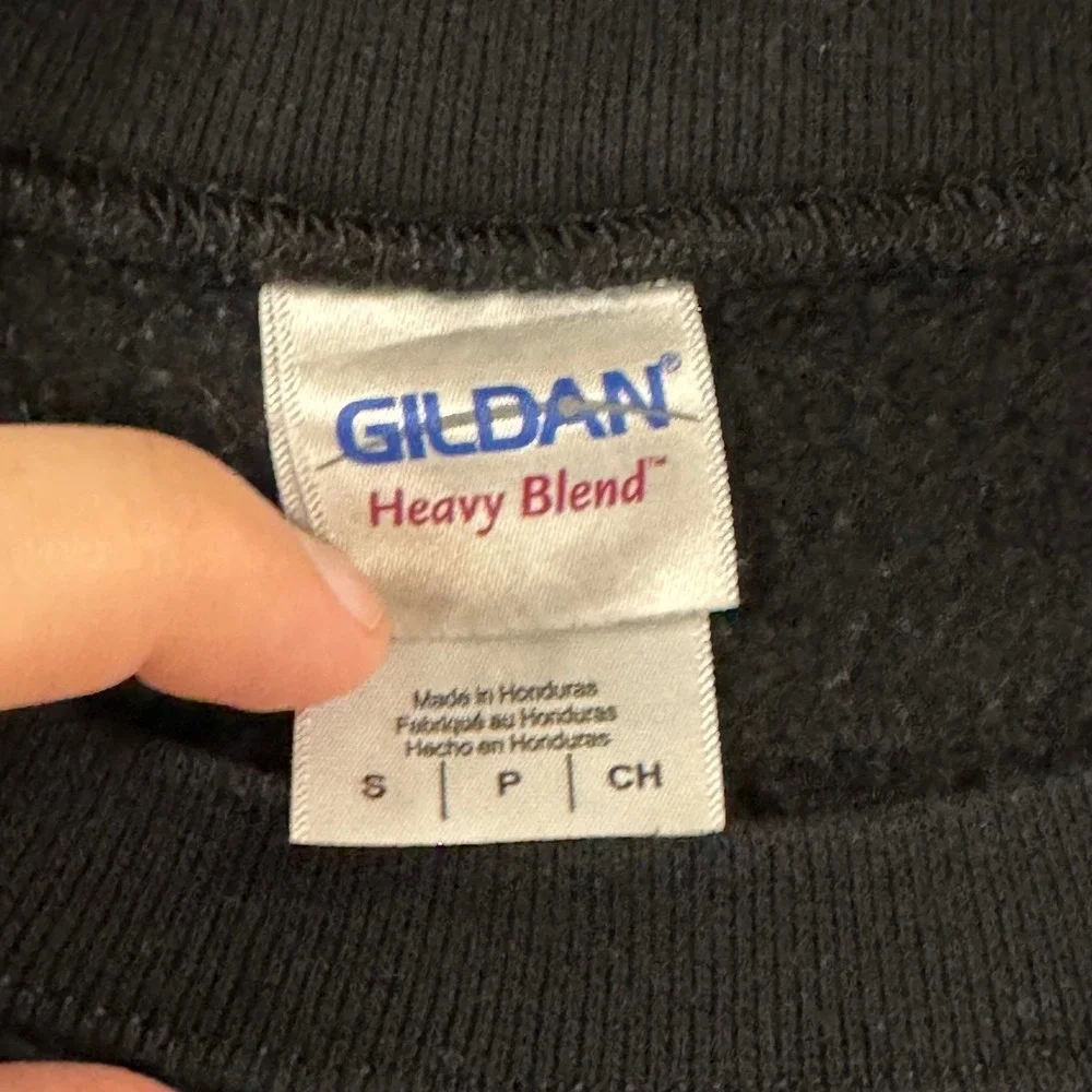 Gildan Sweatshirt Unisex Small Black Excellent TCU Titans Faux Knit Graphic